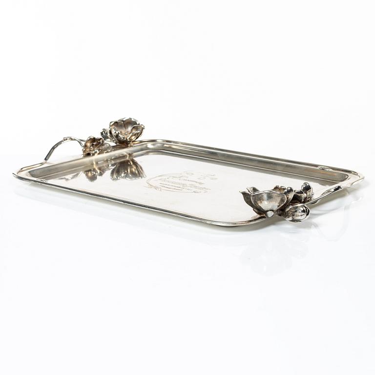 Christofle, tray, silverplate, late 20th century.