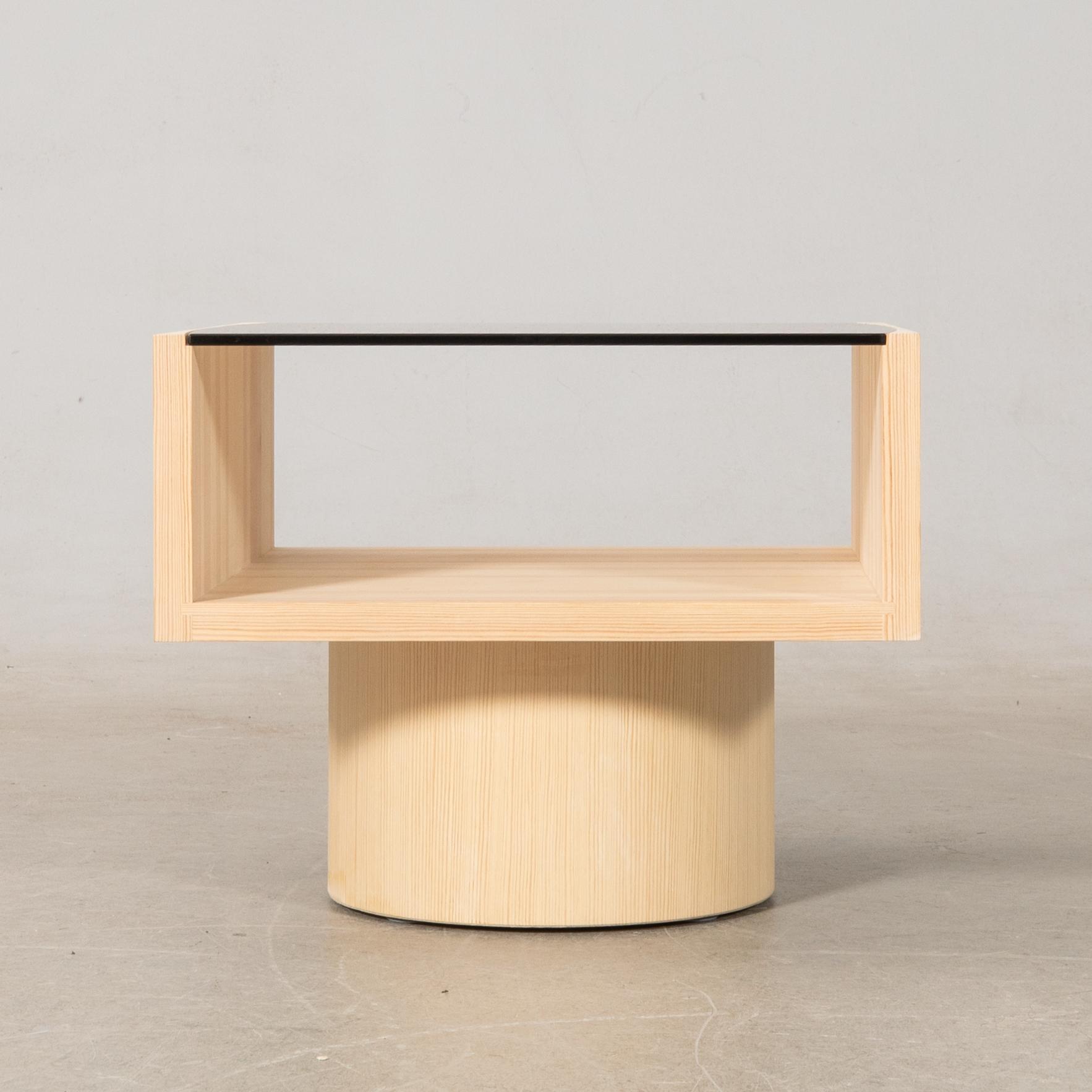 Sami Kallio, coffee table, "Cube/Circle", no. 1 prototype, made by Sami.
