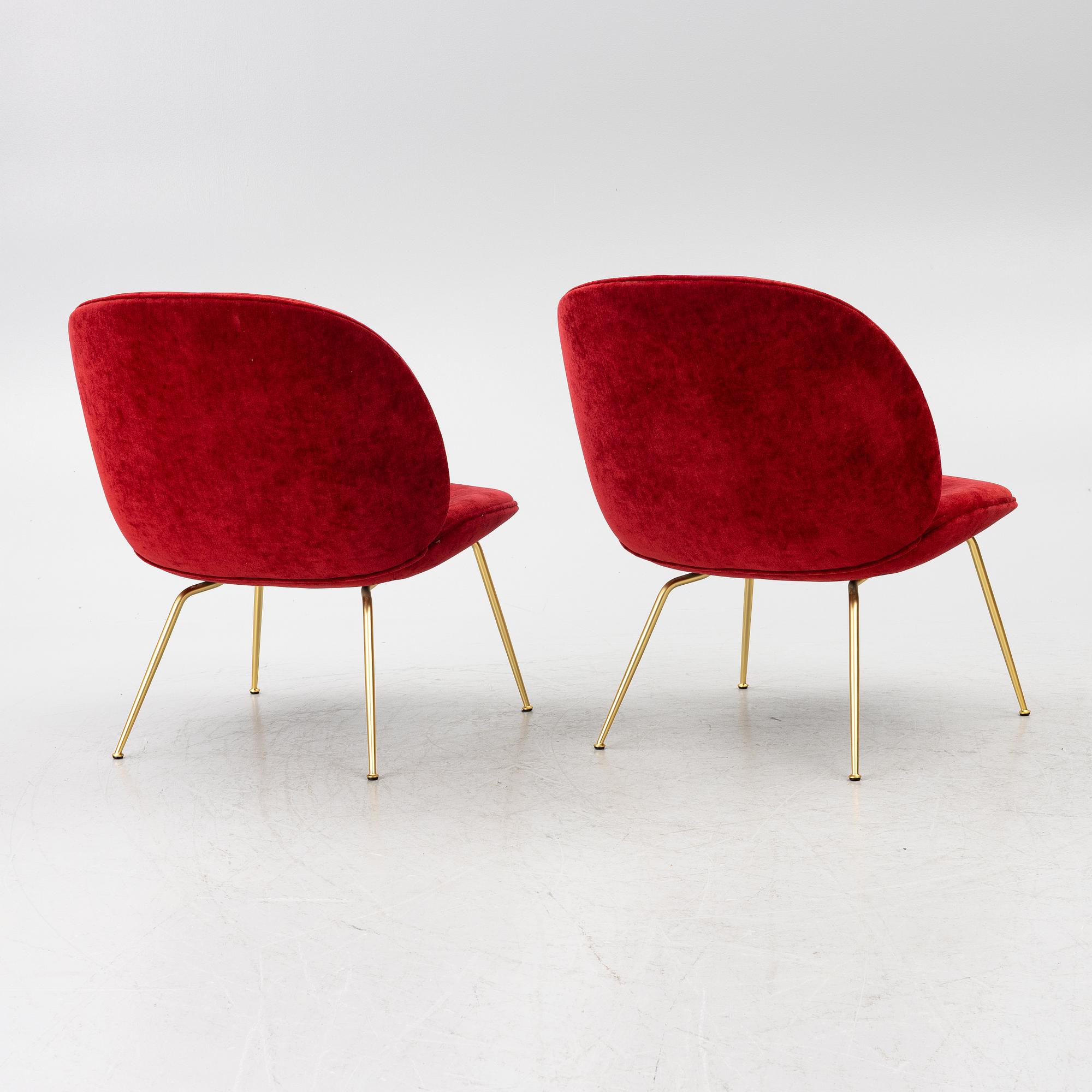 GamFratesi, stolar, ett par, "Beetle Lounge Chair", Gubi, Danmark.