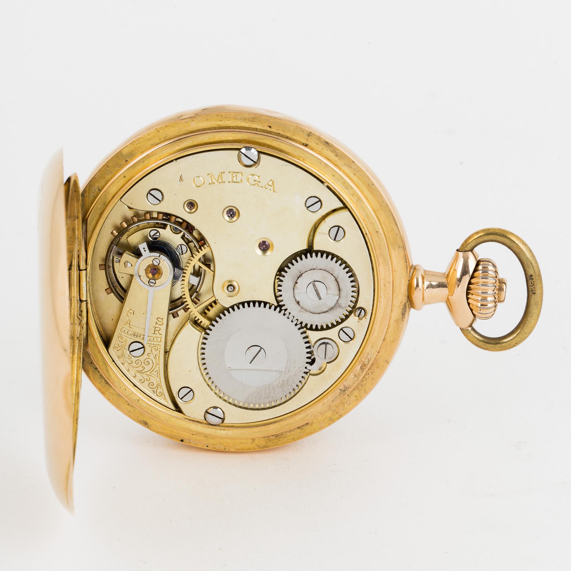 OMEGA, pocket watch, hunter, 54 mm.