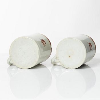 Servisdelar, fyra stycken, kompaniporslin, Kina, Qingdynastin, 1700/1800-tal.