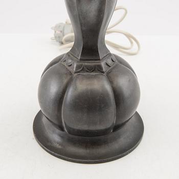 Just Andersen, table lamp 1940s pewter.