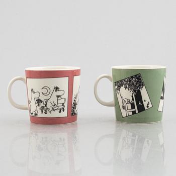Two Moomin mugs, Moomin Characters, Arabia, Finland, 1990-93.
