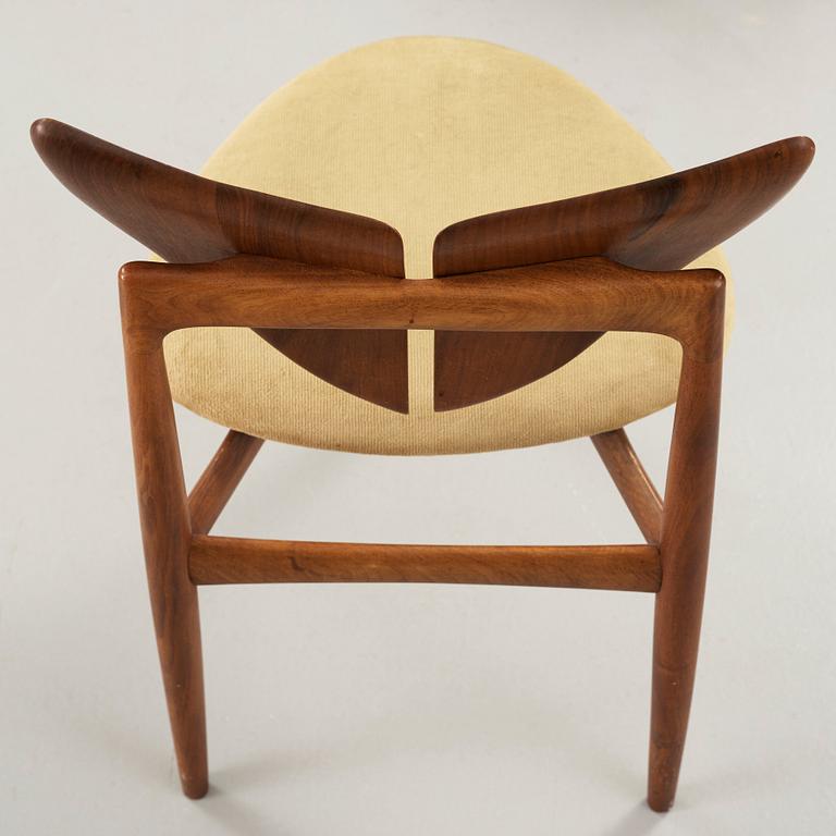 Kurt Østervig, stolar, 4 st och bord, Brande Møbelfabrik, Danmark 1950-60-tal.