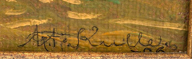 AXEL THEODOR KULLE, a signed and dated oilpainting on canvas.