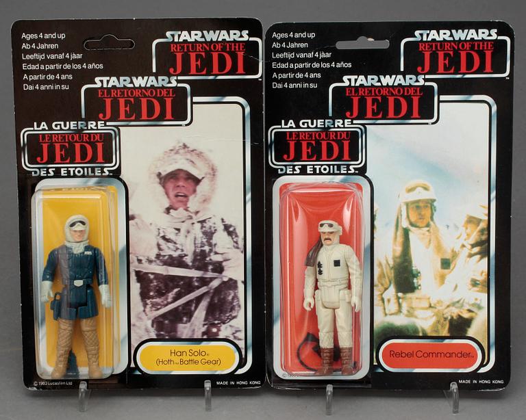 STAR WARS, 5 stycken actionfigurer, Kenner 1983.