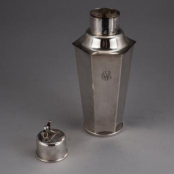 COCKTAILSET, 13 delar, nysilver, bland annat GAB, Stockholm, 1900-tal.