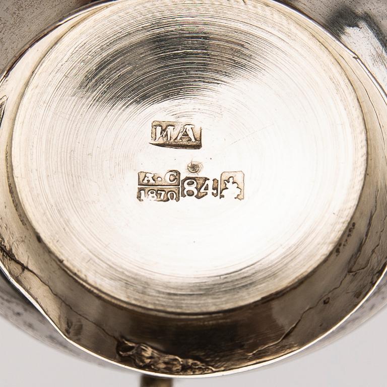 A group of silver, 7 pieces, including Sweden and Russia, 19th century.