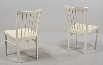 STOLAR, ett par, "Herrgården", Carl Malmsten, Åfors Möbelfabrik, 1900-talets andra hälft.