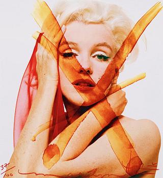 340. Bert Stern, "Marilyn with a red shawl (From the Last Sitting)", 1962.