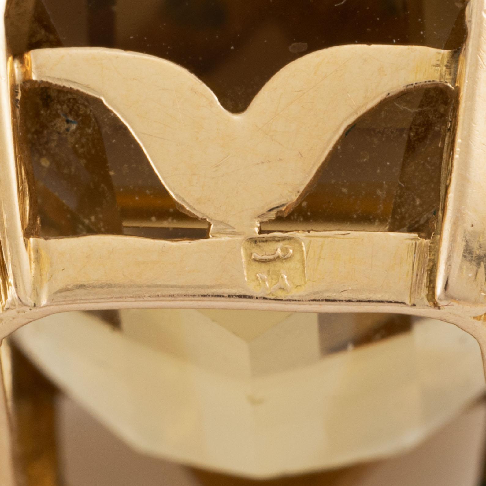 Armband 18K guld med fasettslipad kvarts.