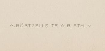 LITOGRAFISKA TRYCK, 13 st, ur von Wrights "Svenska fåglar", A. Börtzells, Stockholm.