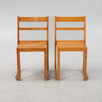 A set of six chairs, mid 20th Century.