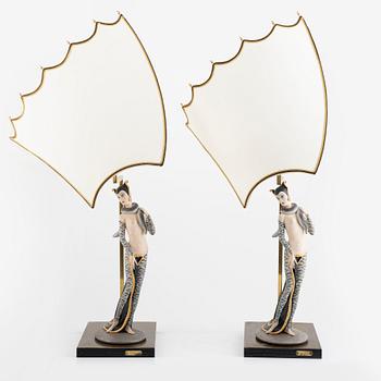Table lamps, a pair, N Porcellana, Mario Pegoraro, Italy, 20th century.