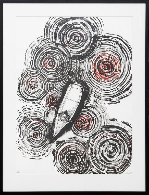 Chiharu Shiota, "Sailing in the sky".