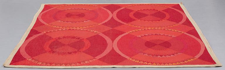 Ingrid Dessau, MATTO, flat weave, ca 212 x 202 cm, signed MLH ID (Malmöhus Läns Hemslöjd, Ingrid Dessau).