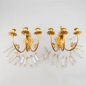 A pair of wall sconces from the late 19th century.