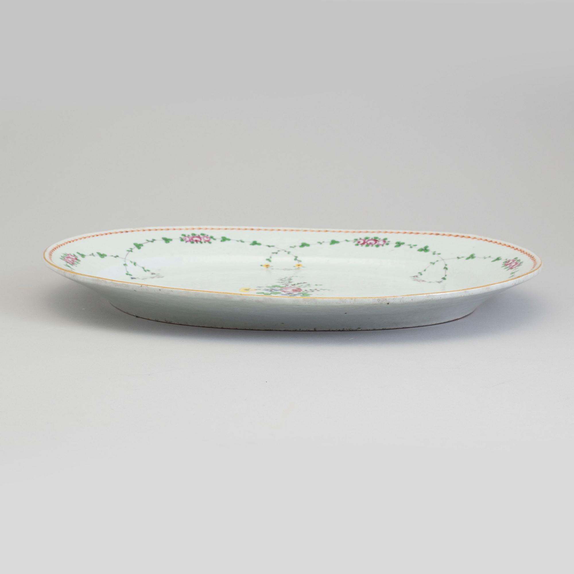 SERVERINGSFAT, kompaniporslin. Qingdynastin, Qianlong (1736-95).