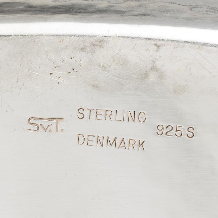 SVEND TOXVAERD, a sterling silver tray, Denmark.