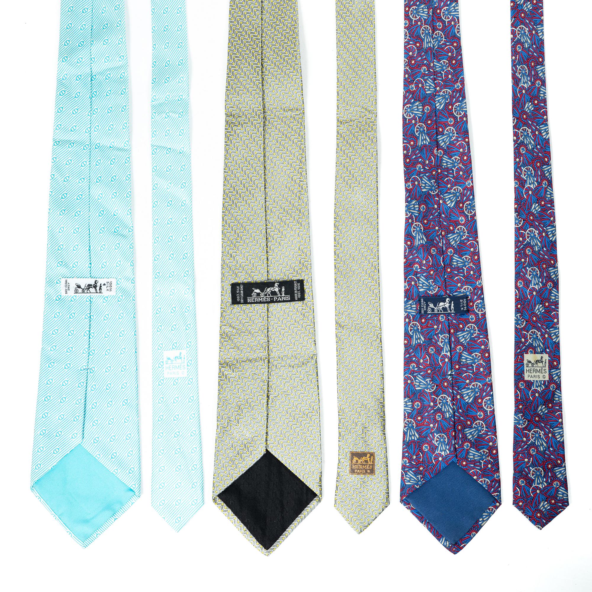 Hermès, ties, 3 pcs.