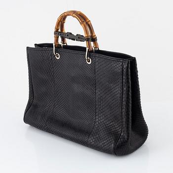 Gucci, bag, "Python Bamboo shopper tote".