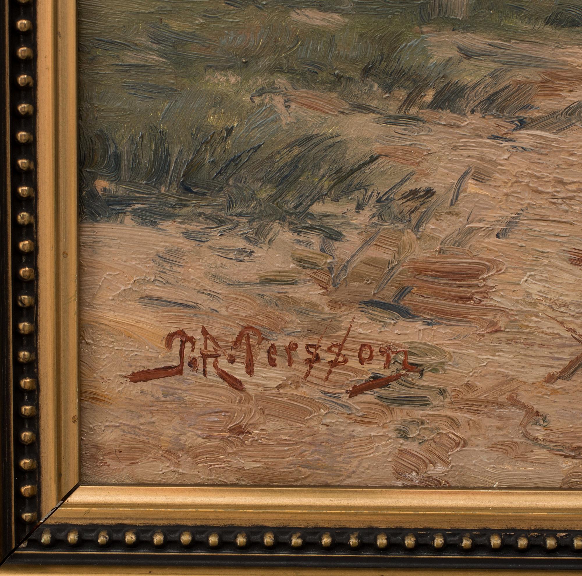 P A PERSSON, olja på duk, signerad.