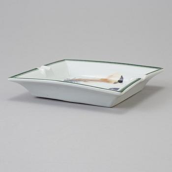 A Limoges porcelain ashtray, France.