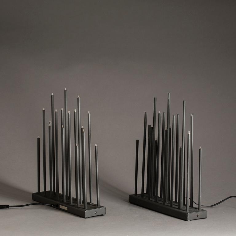 ELLJUSSTAKE/ADVENTSLJUSSTAKE, ett par, "Elflugan", Lundgren & Strandberg.