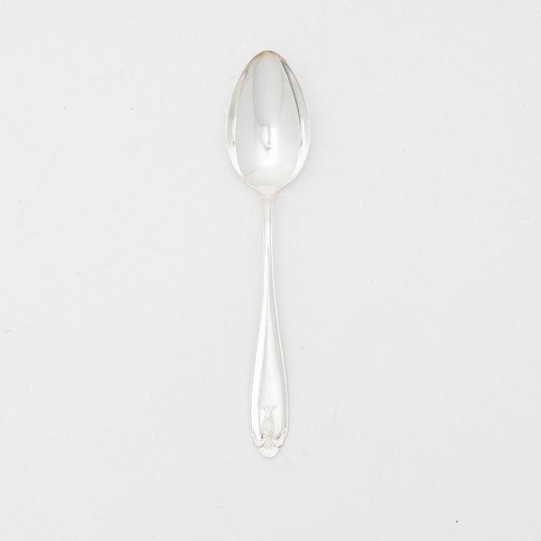 Spoons, 12 pcs, silver, "Wasa", GAB, 1946-1957.