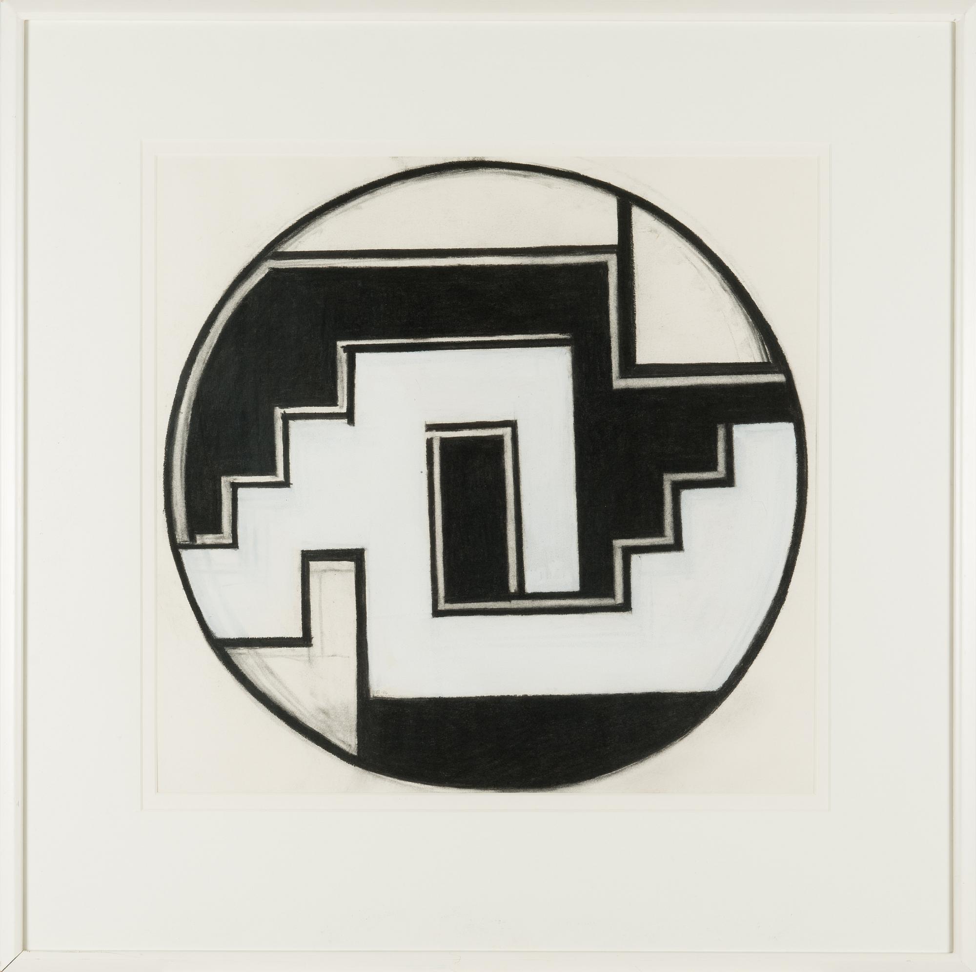 Carolus Enckell, mixed media on paper, signed and dated -86.