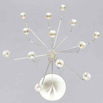 Tapio Wirkkala, a thirteen-candle silver candelabrum, model TW 412, Kultakeskus, Hämeenlinna Finland 2008.
