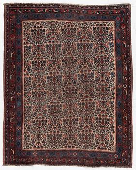 An antique Afshar rug, c. 153 x 124 cm.
