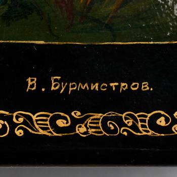 SKRIN, papier maché, signerad B Burmistov, Ryssland, 1954.