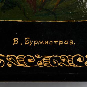 SKRIN, papier maché, signerad B Burmistov, Ryssland, 1954.