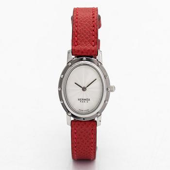 Hermès, Clipper Oval, wristwatch, 27 x 22 mm.