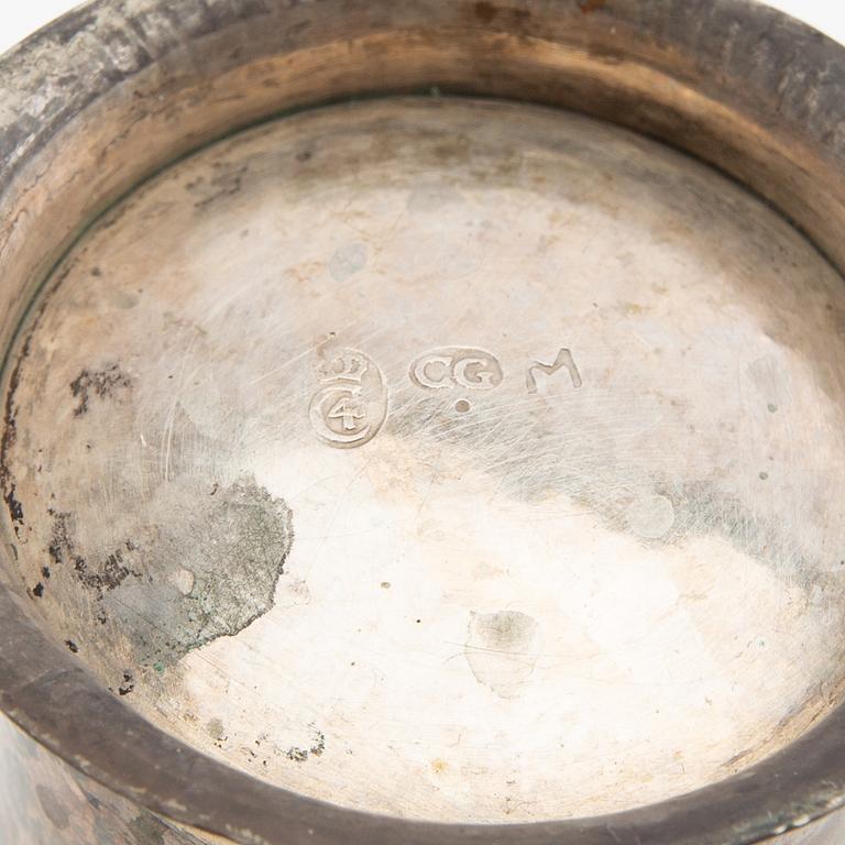 Conrad Gadd pokal/bägare silver delvis förgylld Kristianstad 1749.