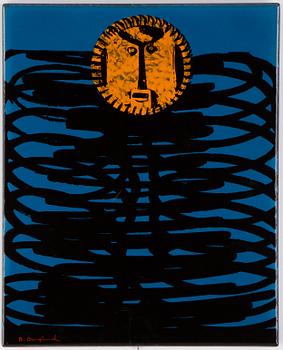 Bengt Berglund, an enamel wallplate, Gustavsberg 1967.