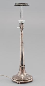 BORDSLAMPA, nysilver, 1930-tal.