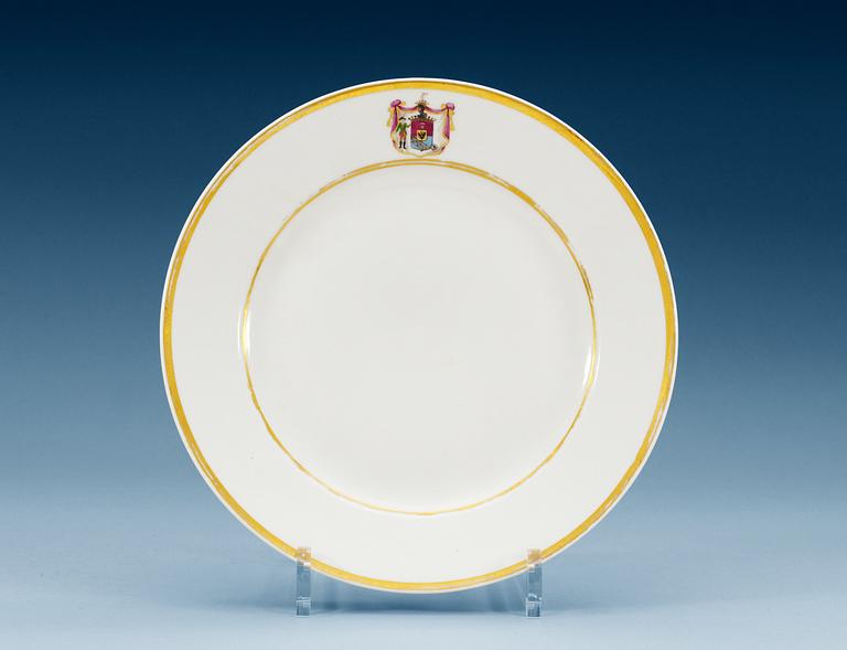 An additional dinner plate to the Kamenski Service, Russia, 19th Century.