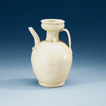 A pale celadon glazed ewer, Yuan dynasty (1271-1368).