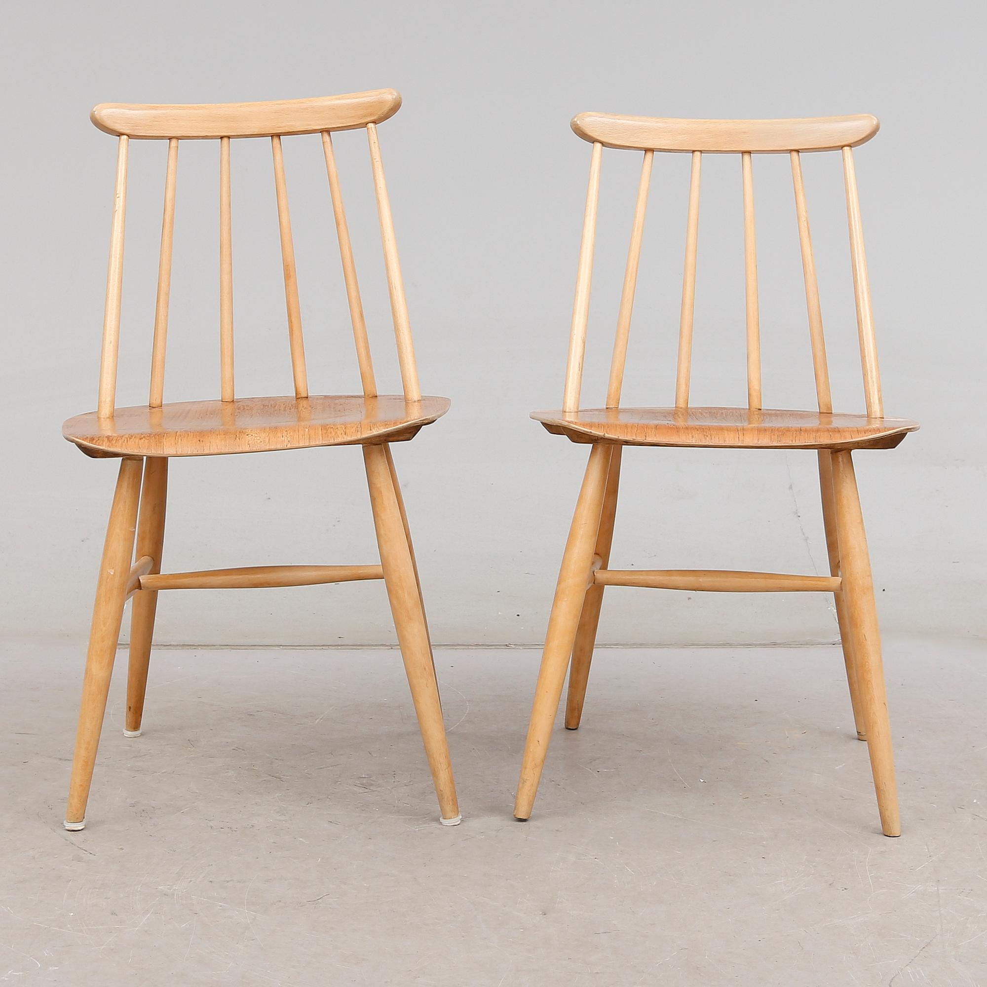 STOLAR, 1 par, "Fanett", Ilmari Tapiovaara, Edsbyverken, 1950-tal.