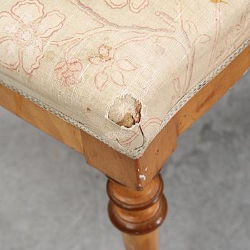 A set of six Danish Royal elm wood chairs, second half of the 19th Century.
