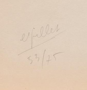 EDGARD PILLET, serigrafi, signerad och numrerad 53/75.