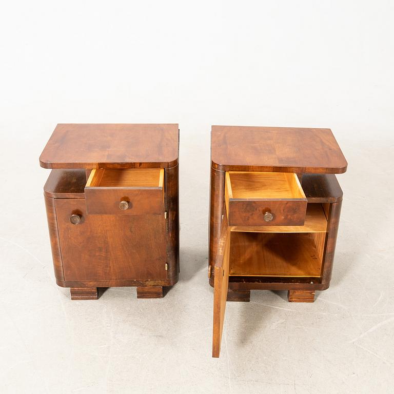 Sängbord, ett par, Art Deco, 1900-talets första hälft.