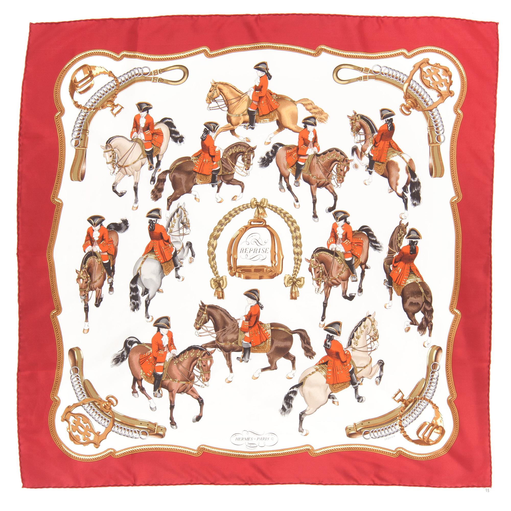 HERMÈS, a silk scarf, "Reprise".