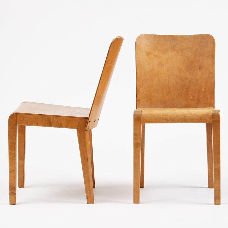 Swedish Modern, a set of four chairs, 1930s.