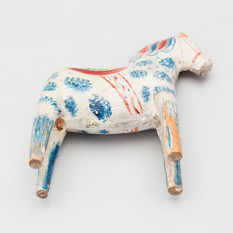 A painted folk art dala horse early 20th century.