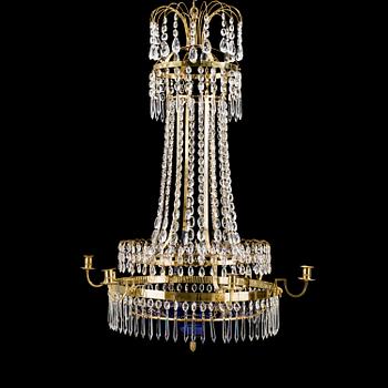 A Gustavian style chandelier from around year 1900.