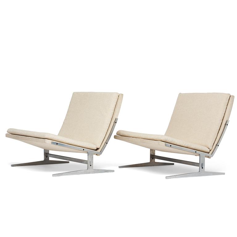Preben Fabricius & Jørgen Kastholm, a pair of easy chairs "Bo 561", Bo-Ex Denmark, 1960's.