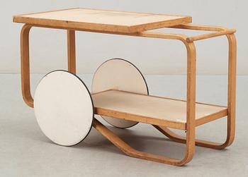 An Alvar Aalto birch tea trolley, a version  of '98/901', OY Huonekalu- ja Rakennustyötehdas A.B Finland,